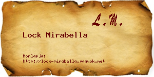 Lock Mirabella névjegykártya