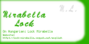 mirabella lock business card